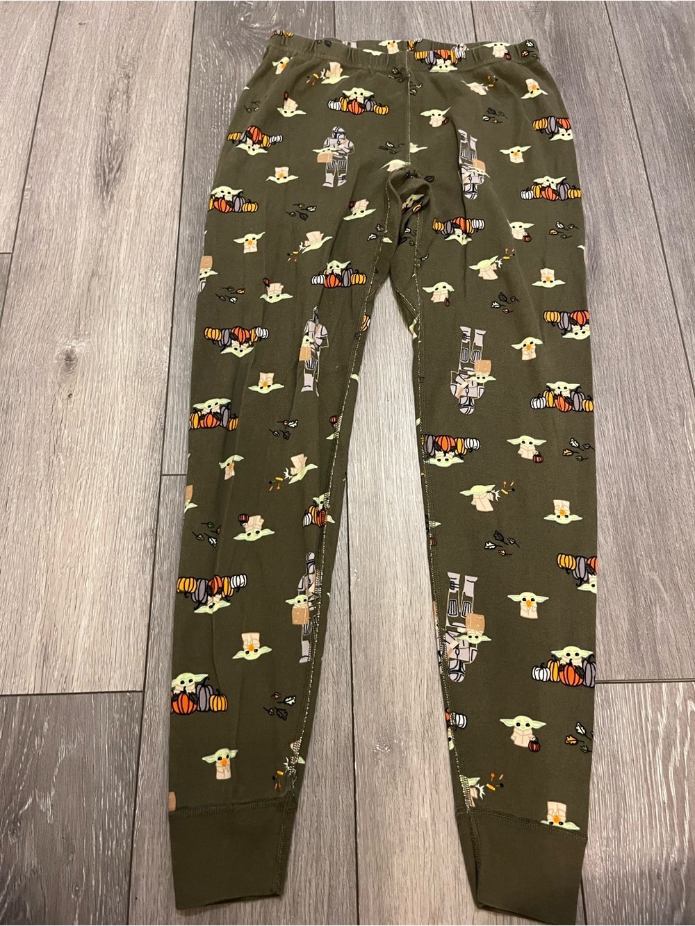 Hanna Andersson Star Wars Mandalorian Grogu Fall Pumpkin Pajamas Thermal Pants M